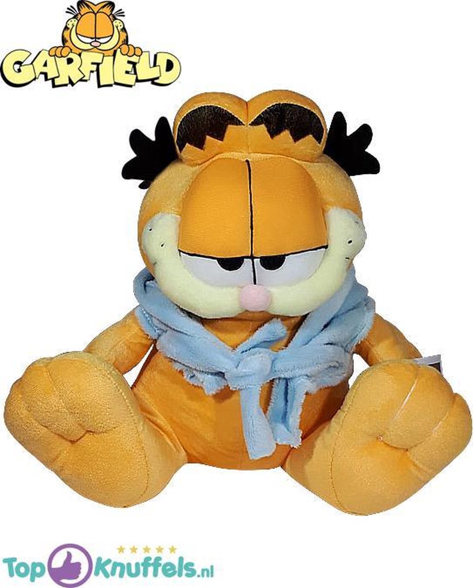 Garfield Pluche Knuffel Lichtblauw 35 cm |Garfield Plush Toy | Garfield Peluche Pluche Knuffel | Garfield Odie knuffel | Knuffel voor kinderen | Oranje kat knuffel